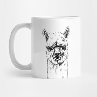 Alpaca Head Print Mug